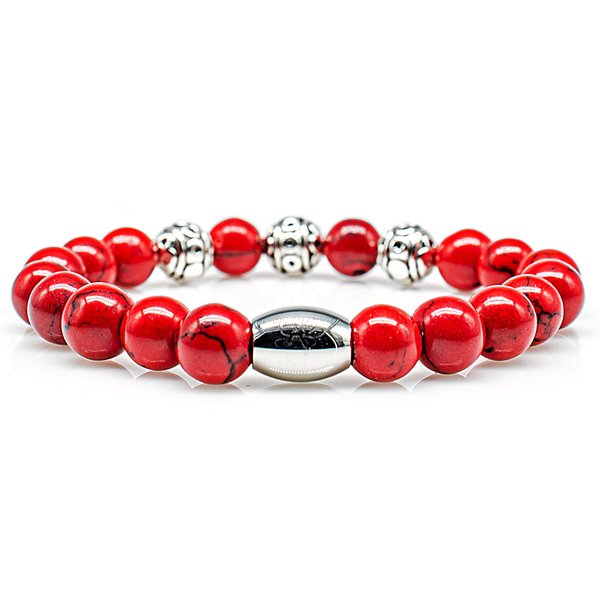 Perlenarmband Roter Türkis Antik Beads