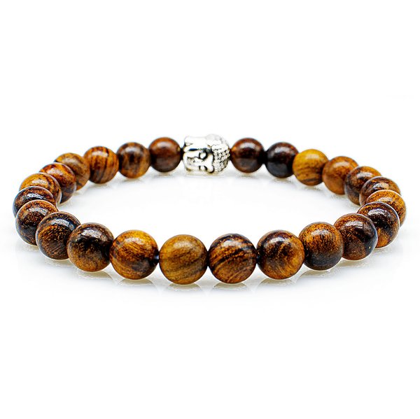Holzperlen Buddha Armband Bracelet Perlenarmband Natur Holz Wood Buddhaarmband