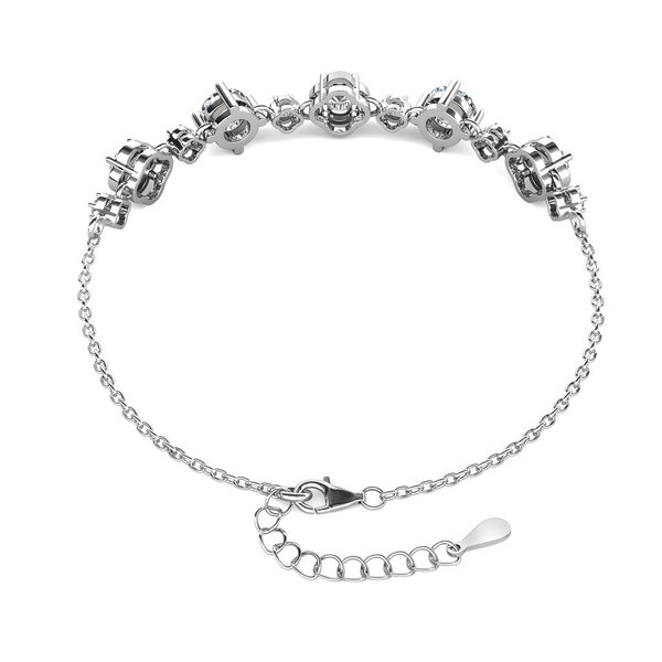Armband 925 Sterling Silber Moissanit Diamant 5mm